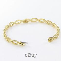 Roberto Coin Barocco Braided Twist Bangle Bracelet 18k Yellow Gold New $2240