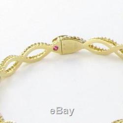 Roberto Coin Barocco Braided Twist Bangle Bracelet 18k Yellow Gold New $2240