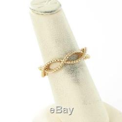 Roberto Coin Barocco Braided Twist Ring 18k Rose Gold Sz 6.5 New $800