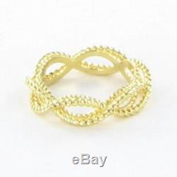 Roberto Coin Barocco Braided Twist Ring 18k Yellow Gold Sz 6.5 New $800