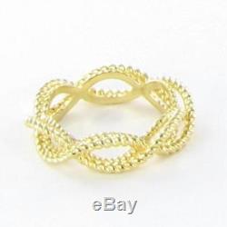 Roberto Coin Barocco Braided Twist Ring 18k Yellow Gold Sz 6.5 New $800