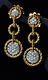 Roberto Coin Barocco Diamond Round Drop Earrings 18K Yellow Gold $3300 Sale New