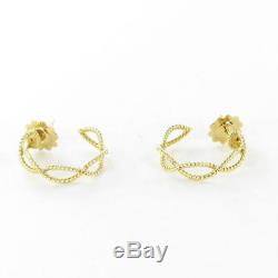 Roberto Coin Barocco Hoop Earrings 23mm 18k Yellow Gold New $1240