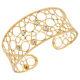 Roberto Coin Bollicine 18k Yellow Gold Diamonds Cuff Bracelet 6.5