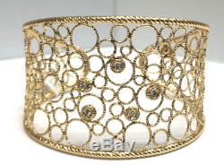 Roberto Coin Bollicine Diamond Cuff Bracelet 18K