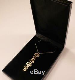 Roberto Coin Brushed 18k Yellow Gold Cascade Waterfall Lariat Necklace Pendant