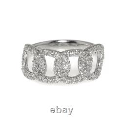 Roberto Coin Cable 18K White Gold Diamond 0.69ct Ring Sz 6 CYBER MONDAY SALE