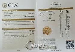 Roberto Coin Cento 0.75 ct Round Diamond Solitaire Engagement Ring E/VS1 GIA