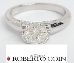 Roberto Coin Cento 18K Gold 1.10 ct Diamond C Profile Solitaire Engagement Ring