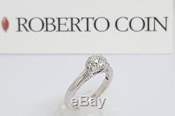Roberto Coin Cento 18K Gold 1.10 ct Diamond C Profile Solitaire Engagement Ring