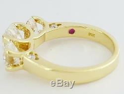 Roberto Coin Cento 18K Gold 3.28 ct Diamond Three Stone Engagement Ring Rtl $45k