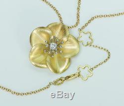 Roberto Coin Cento 18K Gold Diamond Flower Necklace