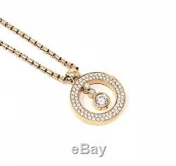 Roberto Coin Cento 18K Rose Gold Pave Diamond O Pendant Necklace. 80ctw