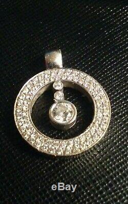 Roberto Coin Cento 18K White Gold 0.80ct Diamond Pendant