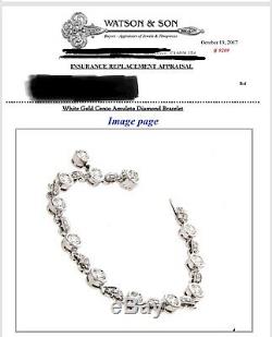 Roberto Coin Cento Amuleto Diamond Tennis bracelet 4.5 Ctw 18K WG MSRP $28,000