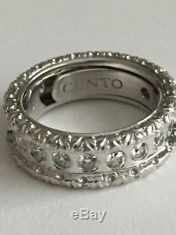Roberto Coin Cento Florentine Eternity Ring Size 6.5 MSRP $6,380.00