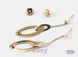 Roberto Coin Chic & Shine 18k Yellow Gold High Polish Oval Shape Dangel Earrings