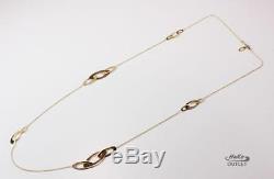 Roberto Coin Chic & Shine 18k Yellow Gold High Polish Station Oval Necklace, 37