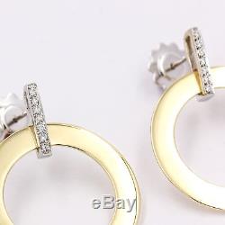 Roberto Coin Chic & Shine Round 18k Yellow Gold Diamond Drop Earrings
