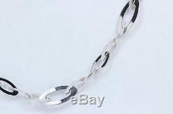 Roberto Coin Chic & Shine White Gold Small Oval Link 18 Toggle Clasp Necklace
