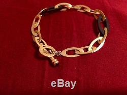 Roberto Coin Chic and Shine Bracelet 18k Yellow Gold 7.5 Oval Link Designer