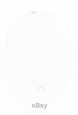 Roberto Coin Circle Pendant 18k White Gold Ruby Diamond Necklace