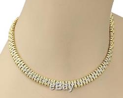 Roberto Coin Classic Appassionata Diamonds Three Row Weave Necklace
