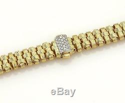 Roberto Coin Classic Appassionata Diamonds Three Row Weave Necklace
