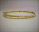 Roberto Coin Classica Parisienne 18K Yellow Gold 7 Diamond Bangle small sz withbox
