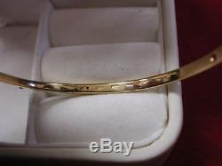 Roberto Coin Classica Parisienne 18K Yellow Gold 7 Diamond Bangle small sz withbox
