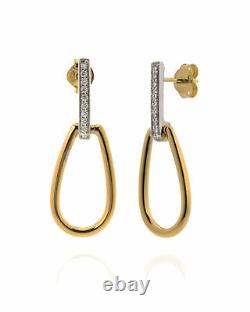 Roberto Coin Classica Parisienne Gold Diamond(0.18ct Twd)Earrings 9151180AJERX