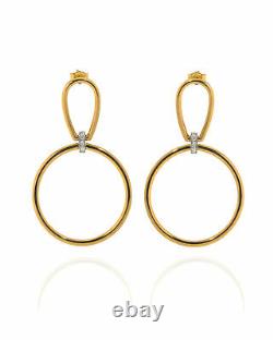 Roberto Coin Classica Parisienne Gold Diamond(0.1ct Twd)Earrings 9151193AJERX