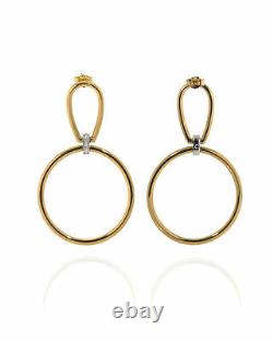 Roberto Coin Classica Parisienne Gold Diamond(0.1ct Twd)Earrings 9151193AJERX