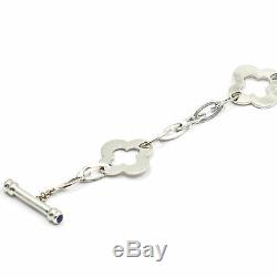 Roberto Coin Clover Chic and Shine Toggle Bracelet in 18k White Gold