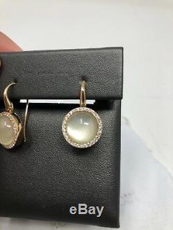 Roberto Coin Cocktail Diamond Drop Earrings 0.53cts 18K Rose Smokey Quartz $4900