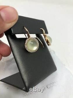 Roberto Coin Cocktail Diamond Drop Earrings 0.53cts 18K Rose Smokey Quartz $4900