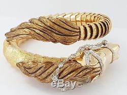 Roberto Coin Coiled Arabian Horse 18k Rose Gold 0.54 ct Diamond Bracelet Rt $29k
