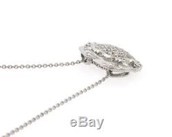 Roberto Coin Crab Design Pendant on Chain, 18K White Gold with Pave Diamonds