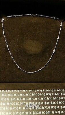 Roberto Coin Diamond 13 Diamond Station Necklace 18K White Gold 16