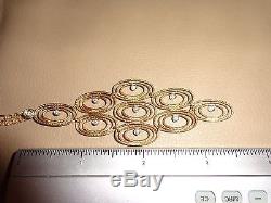 Roberto Coin Diamond 18k Yellow Gold Mauresque Drop Pendant Necklace