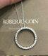 Roberto Coin Diamond Circle Necklace 18k White Gold 0.26cttw