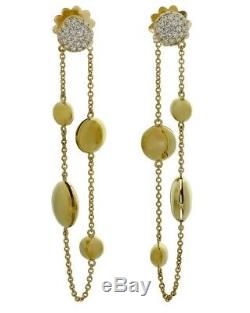 Roberto Coin Diamond Gold Disc Earrings 18k