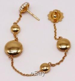Roberto Coin Diamond Gold Disc Earrings 18k