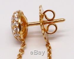 Roberto Coin Diamond Gold Disc Earrings 18k