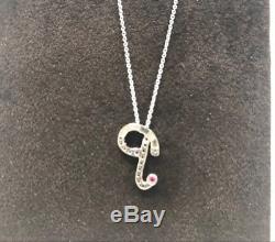 Roberto Coin Diamond Initial P Necklace 18Kt White Gold Adjusts 18- 21