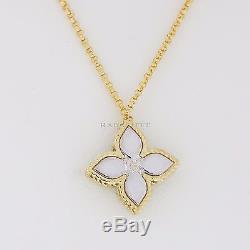 Roberto Coin Diamond Princess Flower Pendant & Chain, 18K Yellow Gold, 16-18
