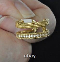 Roberto Coin Diamond Ring Sz 6.5 Yellow Gold Double Symphony New $2850 Sale