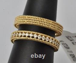 Roberto Coin Diamond Ring Sz 6.5 Yellow Gold Double Symphony New $2850 Sale