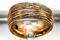 Roberto Coin Diamond Ring with Hidden Ruby set in 18k Yellow Gold size 7.5