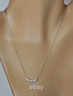 Roberto Coin Diamond Scallop Pendant Necklace 18K White Gold $3300 New Sale